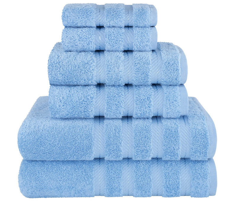 Juego de toallas de baño de algodón de fibra larga absorbente