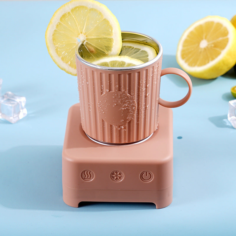Mini máquina para hacer hielo con refrigeración rápida para bebidas y cerveza, de grado alimenticio, 400 ml, para calentar bebidas frías