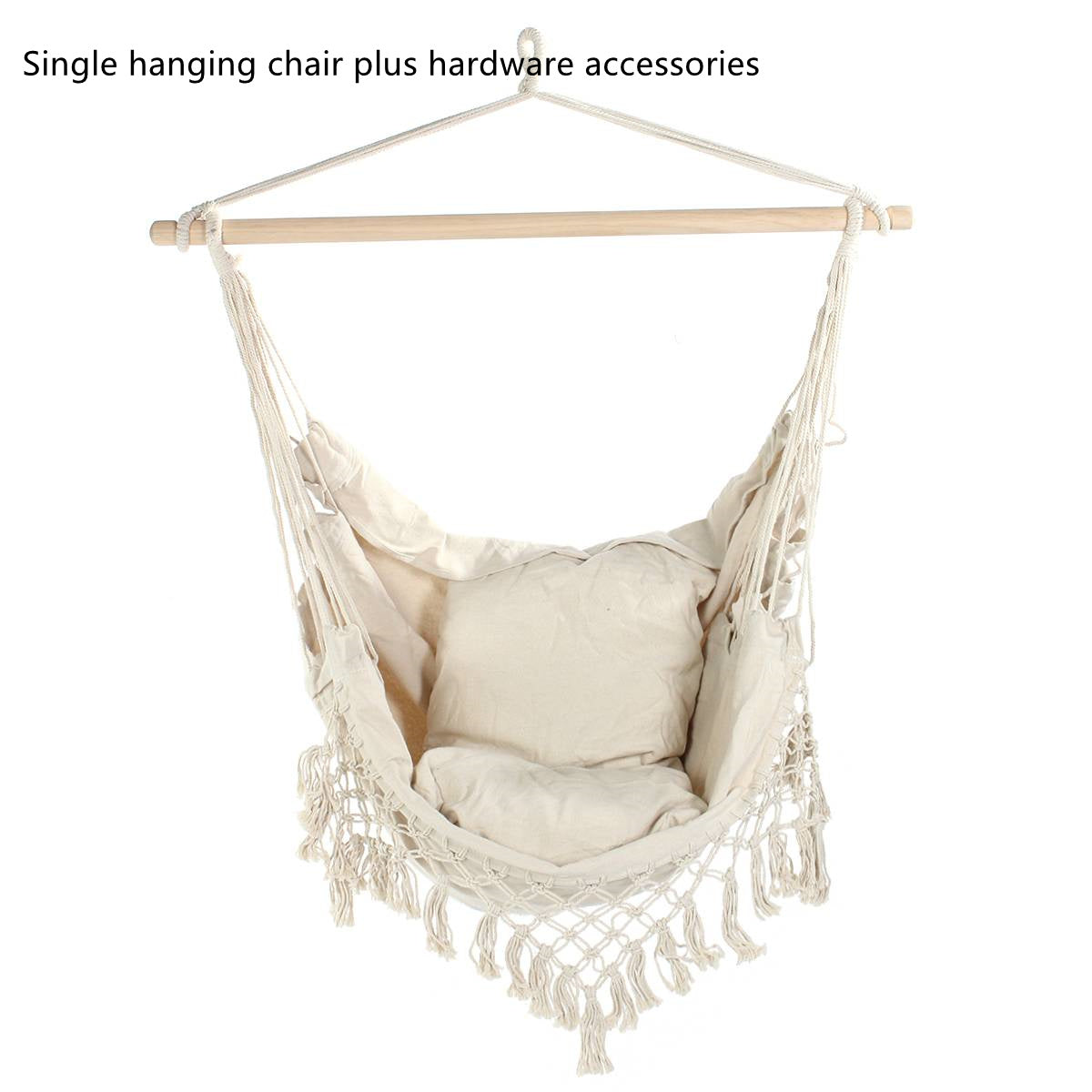 Chaise suspendue à pampilles de style ferme nordique bohème pour salon extérieur