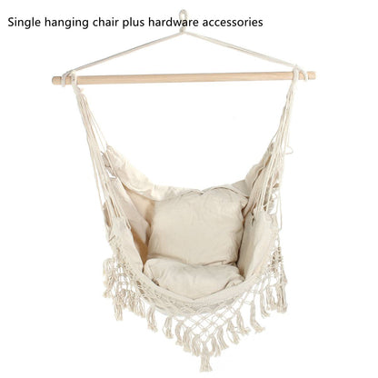 Chaise suspendue à pampilles de style ferme nordique bohème pour salon extérieur