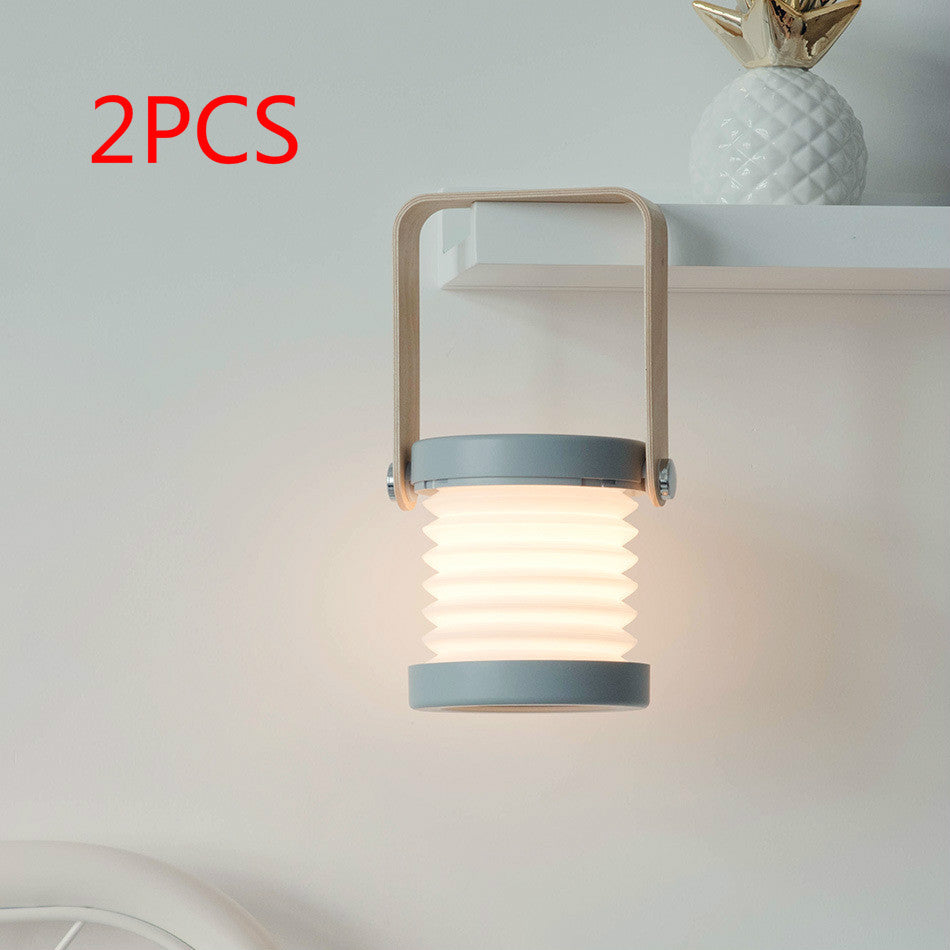 Lámpara LED de noche plegable, táctil, regulable, para lectura, portátil, recargable por USB, para el hogar
