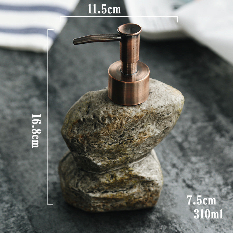 Ceramic Retro Stone Dispenser Soap Dispenser Bathroom