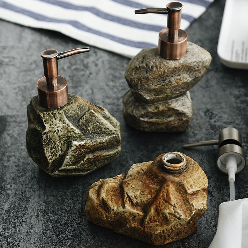 Ceramic Retro Stone Dispenser Soap Dispenser Bathroom