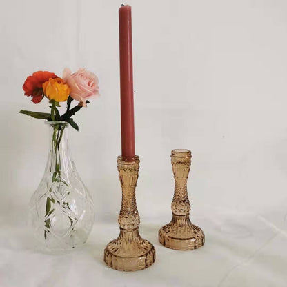Vintage Style Stained Glass Candle Holder Decoration Dining table