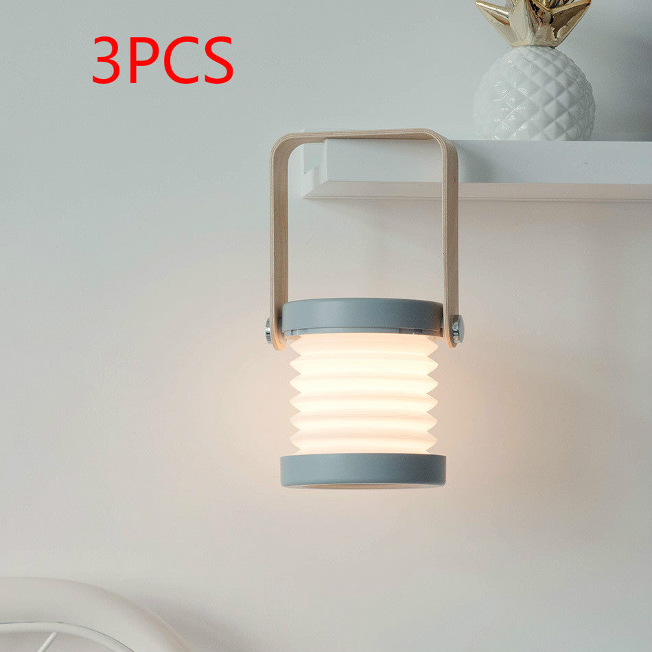 Lámpara LED de noche plegable, táctil, regulable, para lectura, portátil, recargable por USB, para el hogar