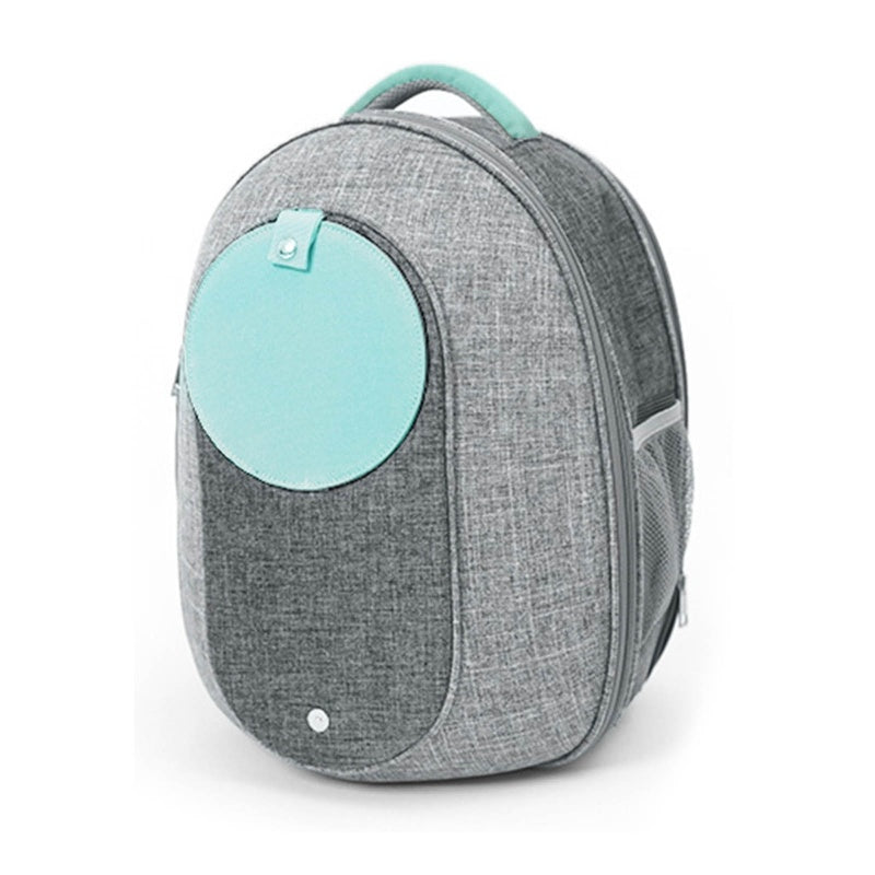 Mochila plegable transparente con ventana de malla para mascotas y correa de seguridad interior
