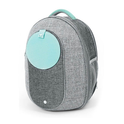 Mochila plegable transparente con ventana de malla para mascotas y correa de seguridad interior