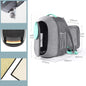 Mochila plegable transparente con ventana de malla para mascotas y correa de seguridad interior