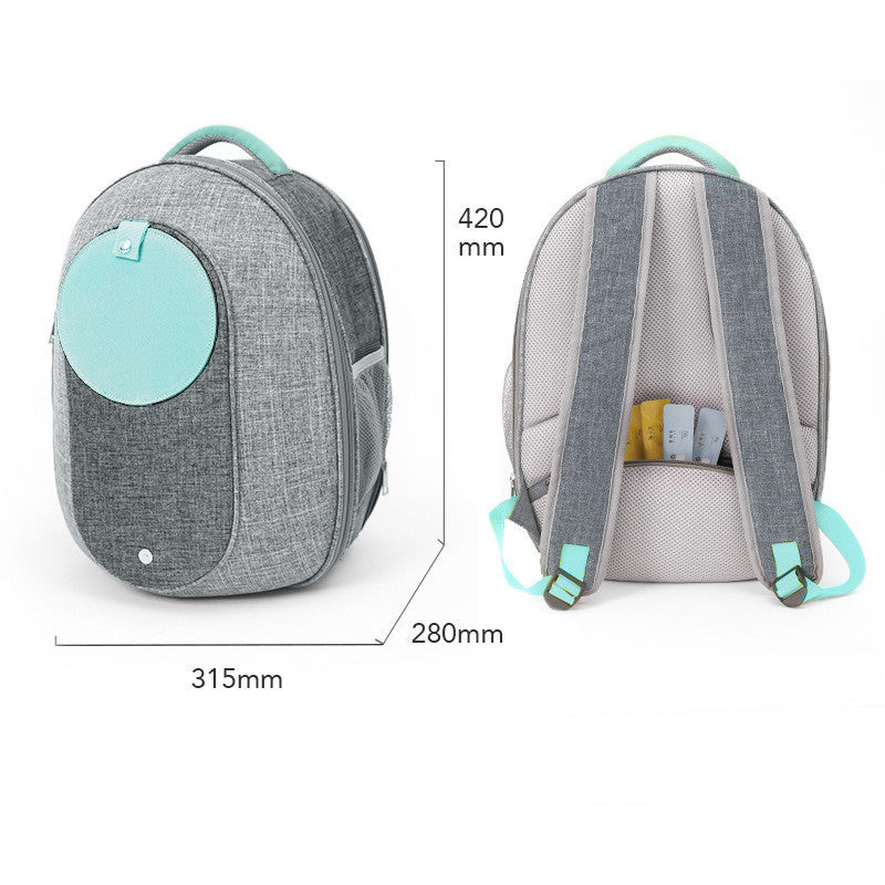 Mochila plegable transparente con ventana de malla para mascotas y correa de seguridad interior