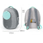 Mochila plegable transparente con ventana de malla para mascotas y correa de seguridad interior