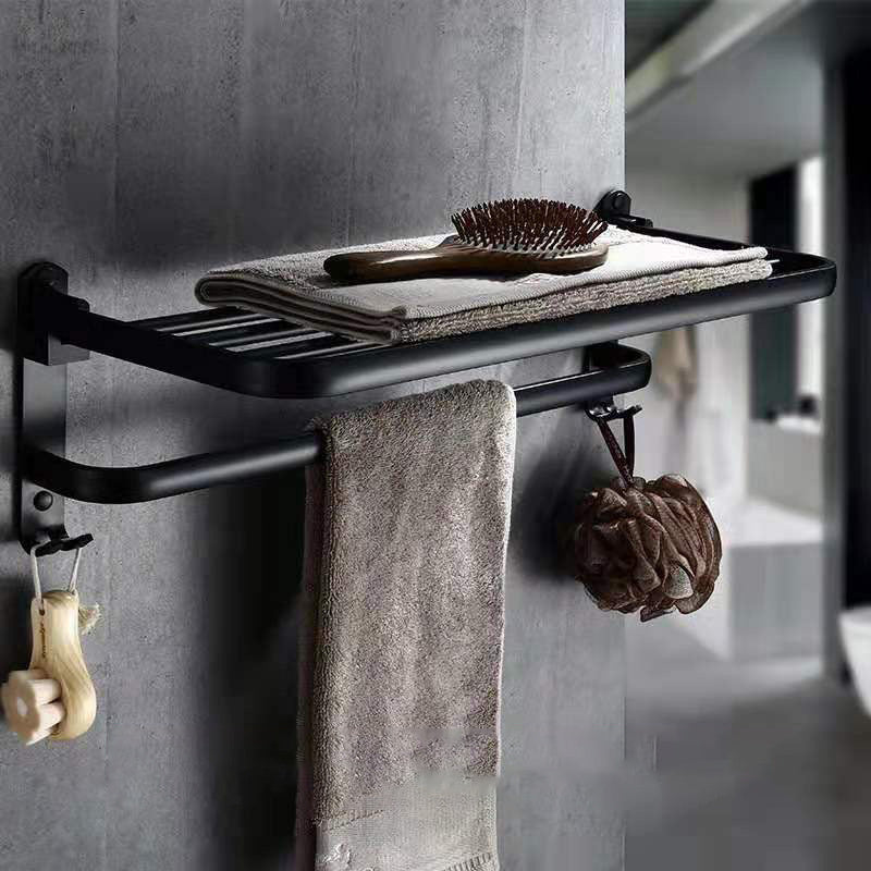 Estantería de baño plegable de aluminio perforado para baño