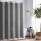 Rideaux de douche gris épais en tissu imitation lin, rideaux de bain imperméables pour baignoire de salle de bain, grande couverture de bain moderne et large