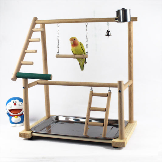 Soporte para pájaros, soporte de escritorio para entrenamiento de cacatúas, patio de juegos, juguete para pájaros, columpio, escalera para escalar, equipo para pájaros, suministros para mascotas