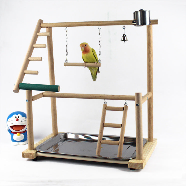 Bird Stand Stand Desktop Training Cockatiel Playground Bird Toy Swing Climbing Ladder Bird Gear Pet Supplies