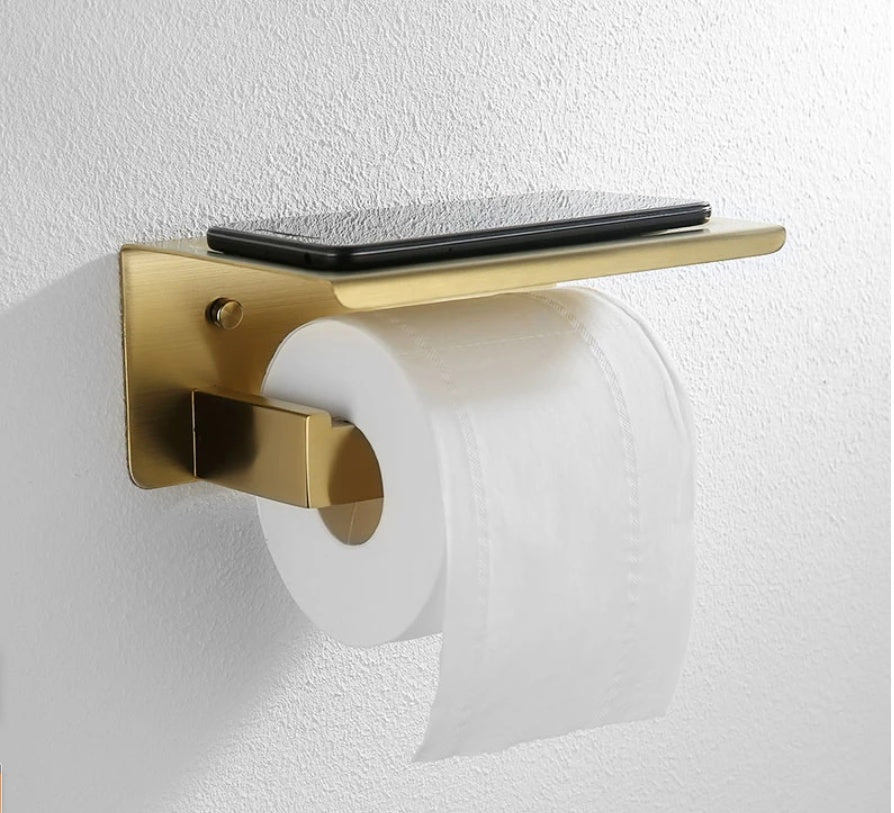Juego de toallero de acero inoxidable para baño, herrajes para baño, estante para colgar en la pared, toallero dorado para baño