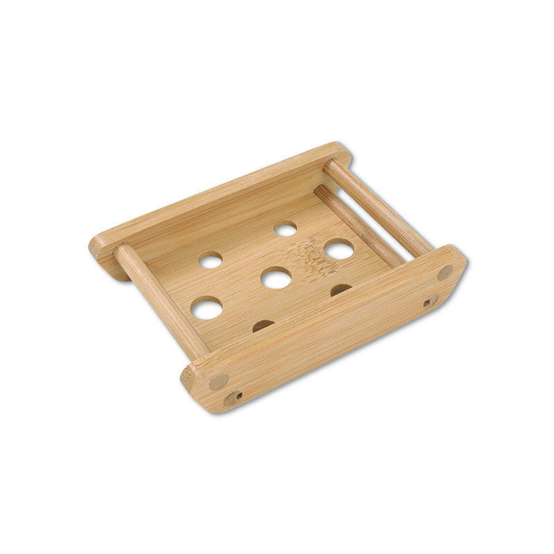 Jabonera de madera de bambú a prueba de moho y drenaje para baño