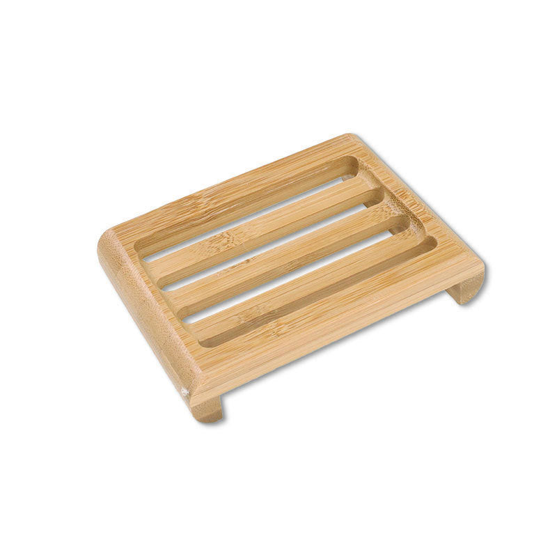 Jabonera de madera de bambú a prueba de moho y drenaje para baño