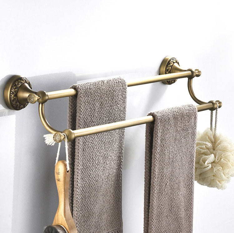 Toallero colgante para baño, material de cobre, toallero de baño antiguo retro europeo