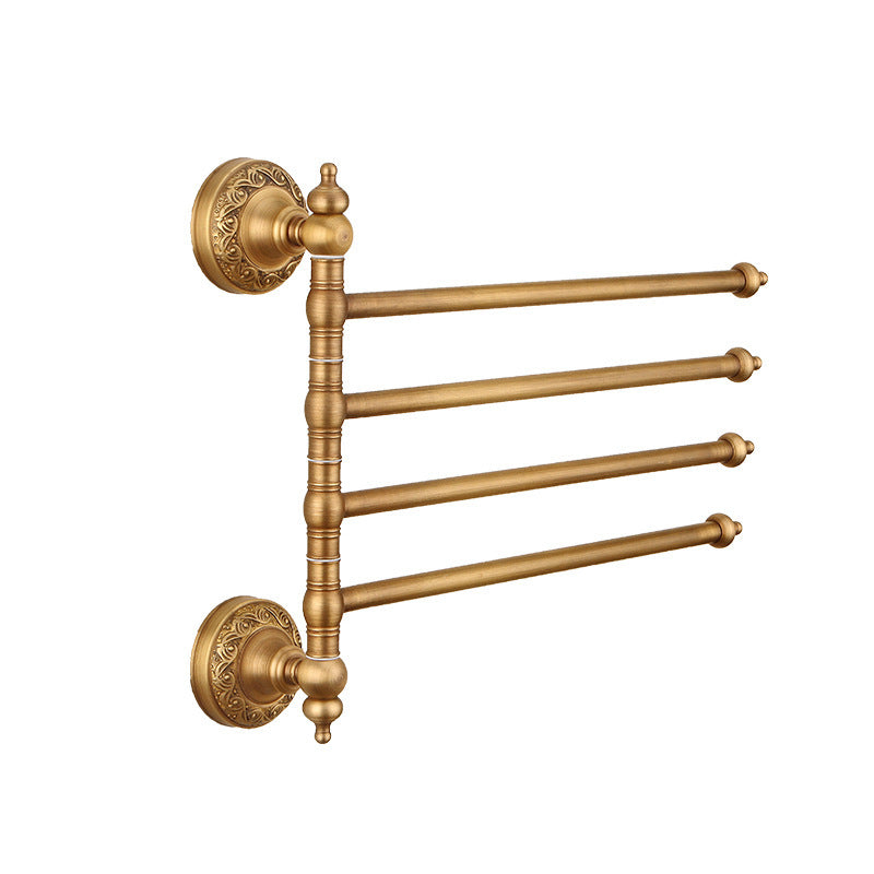 Toallero colgante para baño, material de cobre, toallero de baño antiguo retro europeo
