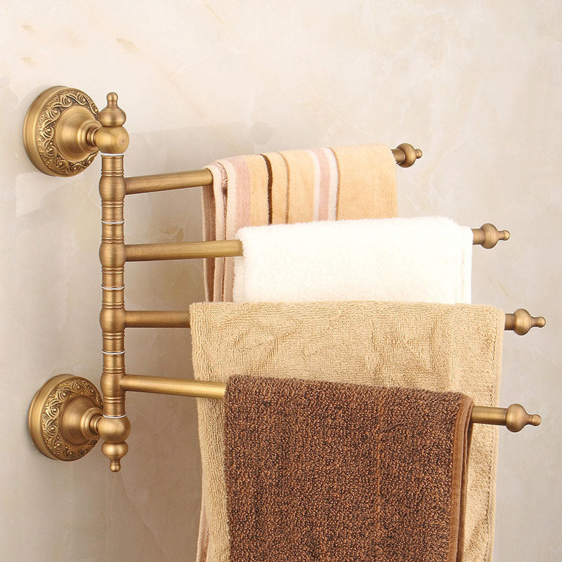 Toallero colgante para baño, material de cobre, toallero de baño antiguo retro europeo