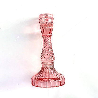Vintage Style Stained Glass Candle Holder Decoration Dining table