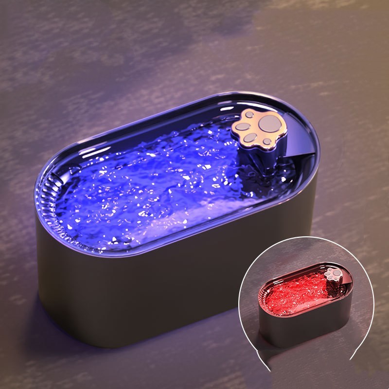 Bebedero automático con filtro para gatos de 3 l, dispensador de agua para mascotas, dispensador de agua ultrasilencioso con LED, productos para mascotas