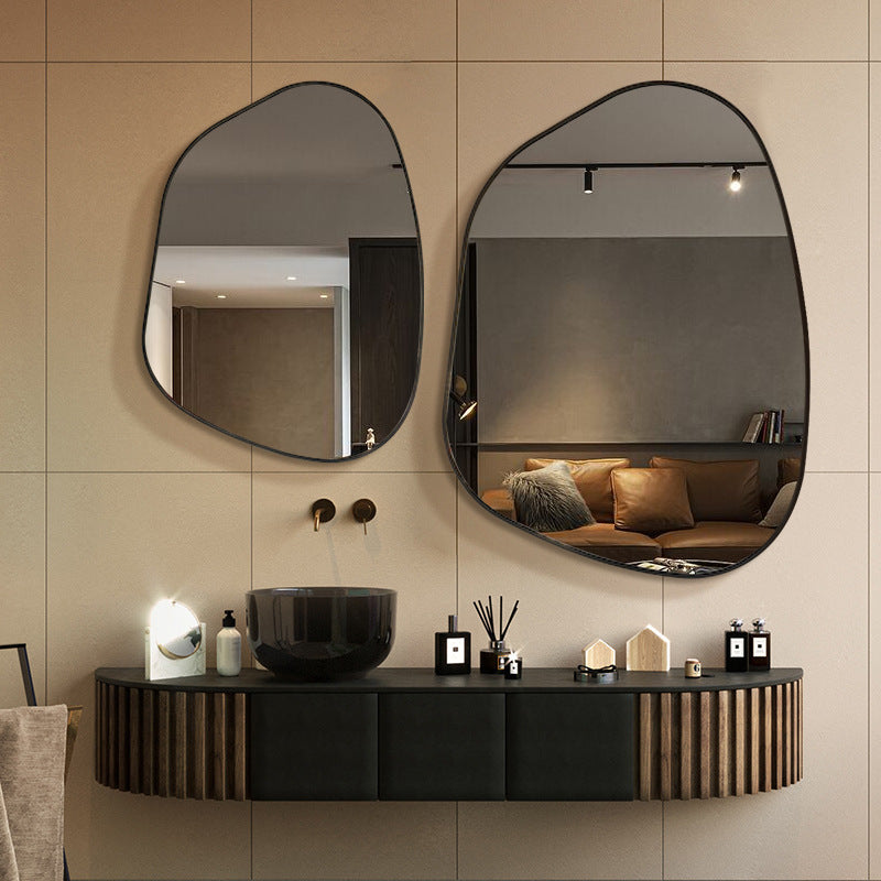 Espejo decorativo de viento, creativo, para colgar en la pared, para maquillaje, para el baño de celebridades
