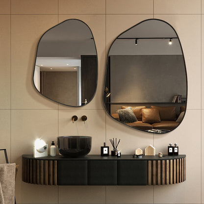 Espejo decorativo de viento, creativo, para colgar en la pared, para maquillaje, para el baño de celebridades