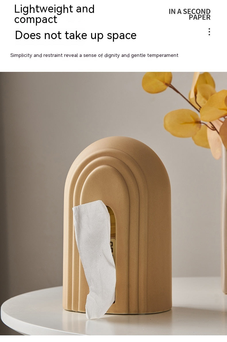Farmhouse Instagram Style Arch Ceramic Tissue Box Decoration
