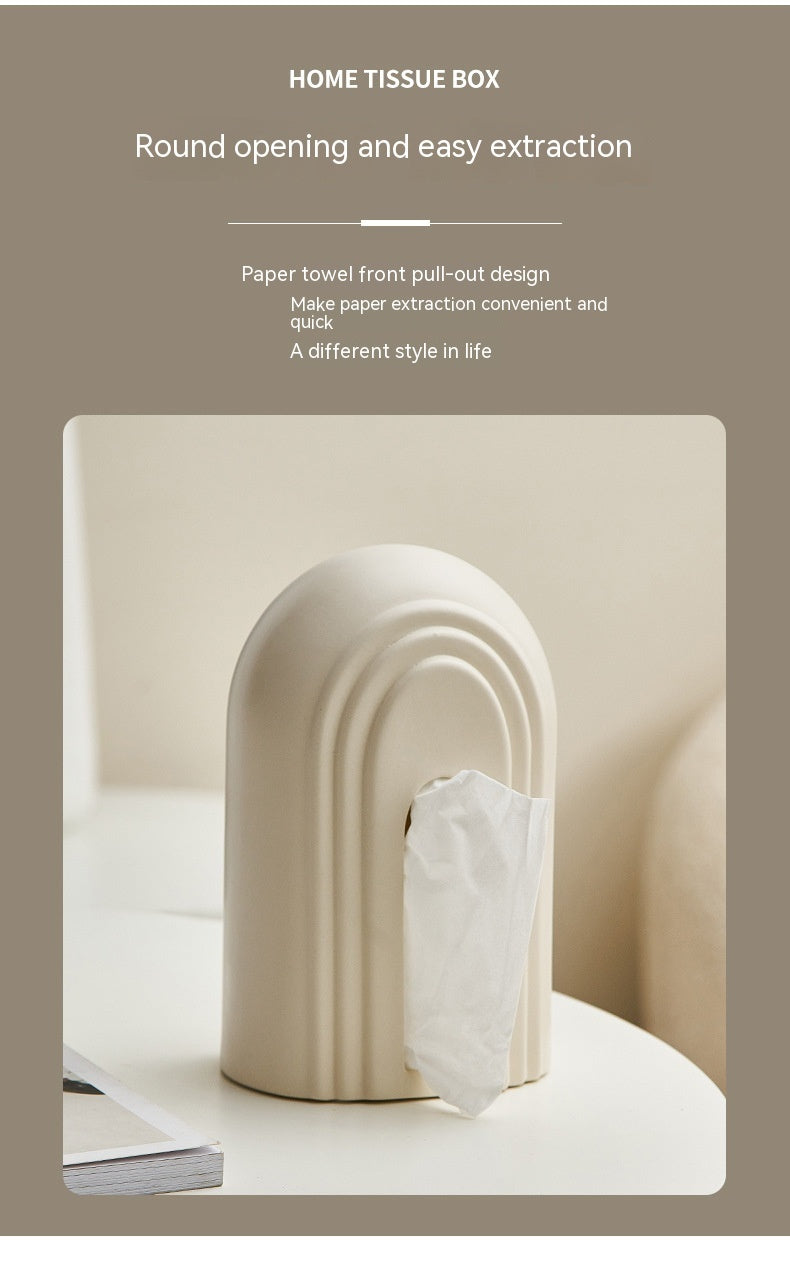 Farmhouse Instagram Style Arch Ceramic Tissue Box Decoration
