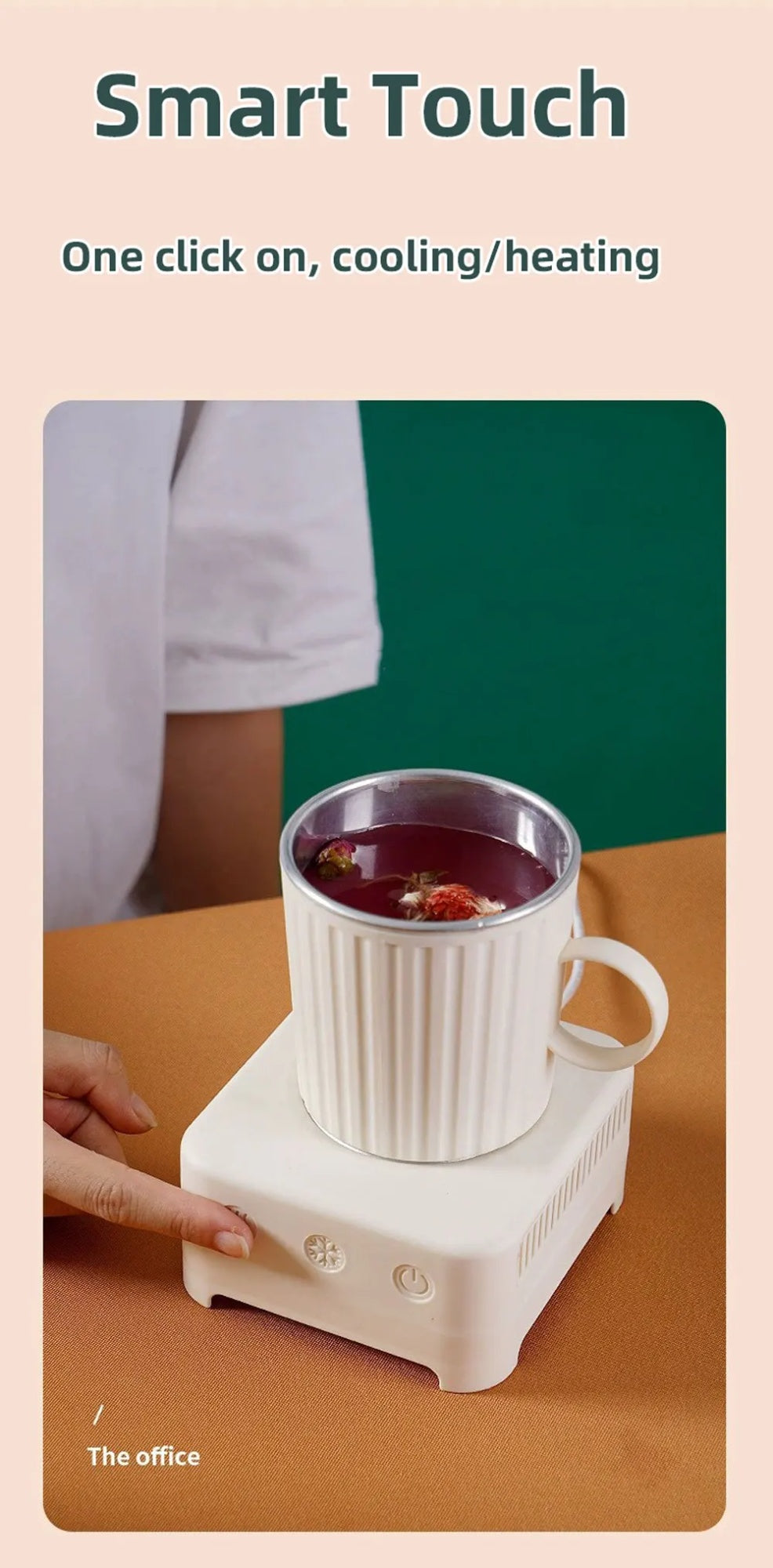 Mini máquina para hacer hielo con refrigeración rápida para bebidas y cerveza, de grado alimenticio, 400 ml, para calentar bebidas frías