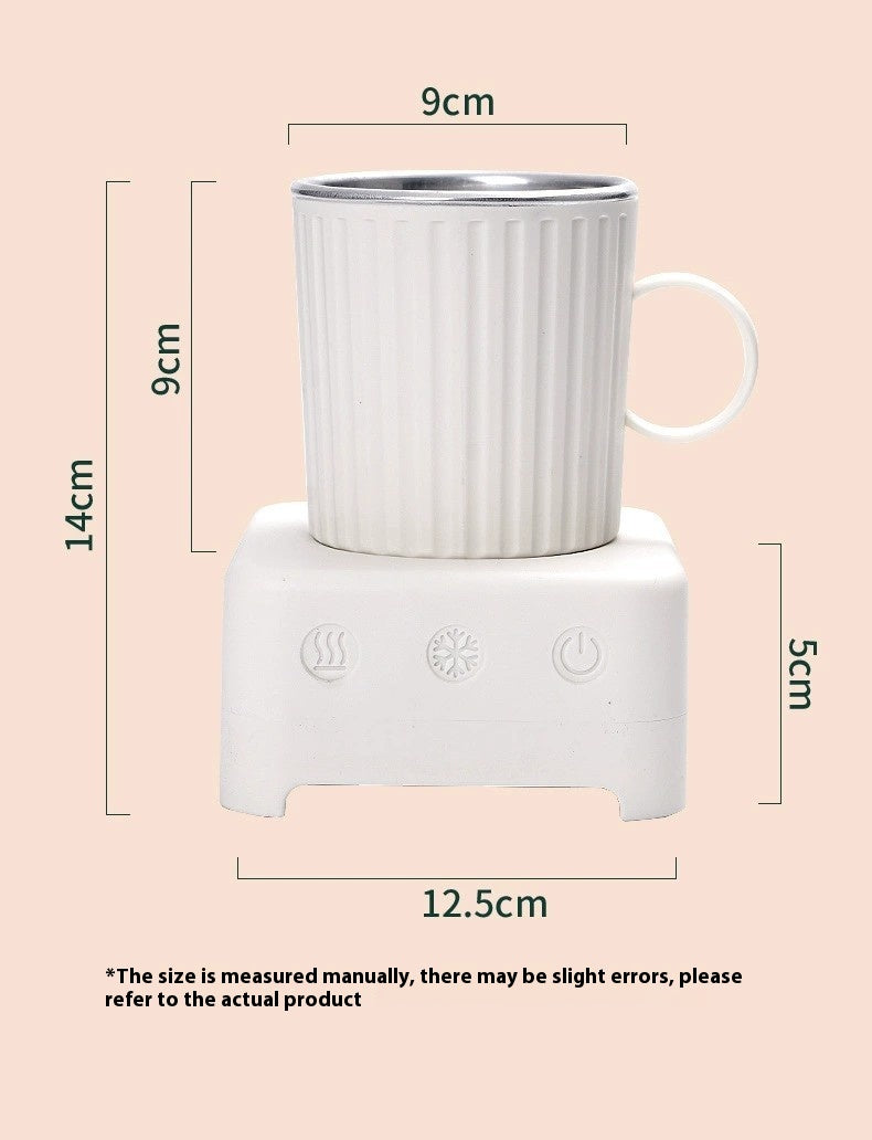 Mini máquina para hacer hielo con refrigeración rápida para bebidas y cerveza, de grado alimenticio, 400 ml, para calentar bebidas frías
