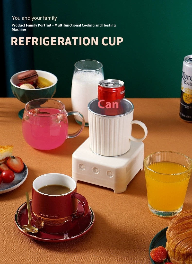 Mini máquina para hacer hielo con refrigeración rápida para bebidas y cerveza, de grado alimenticio, 400 ml, para calentar bebidas frías