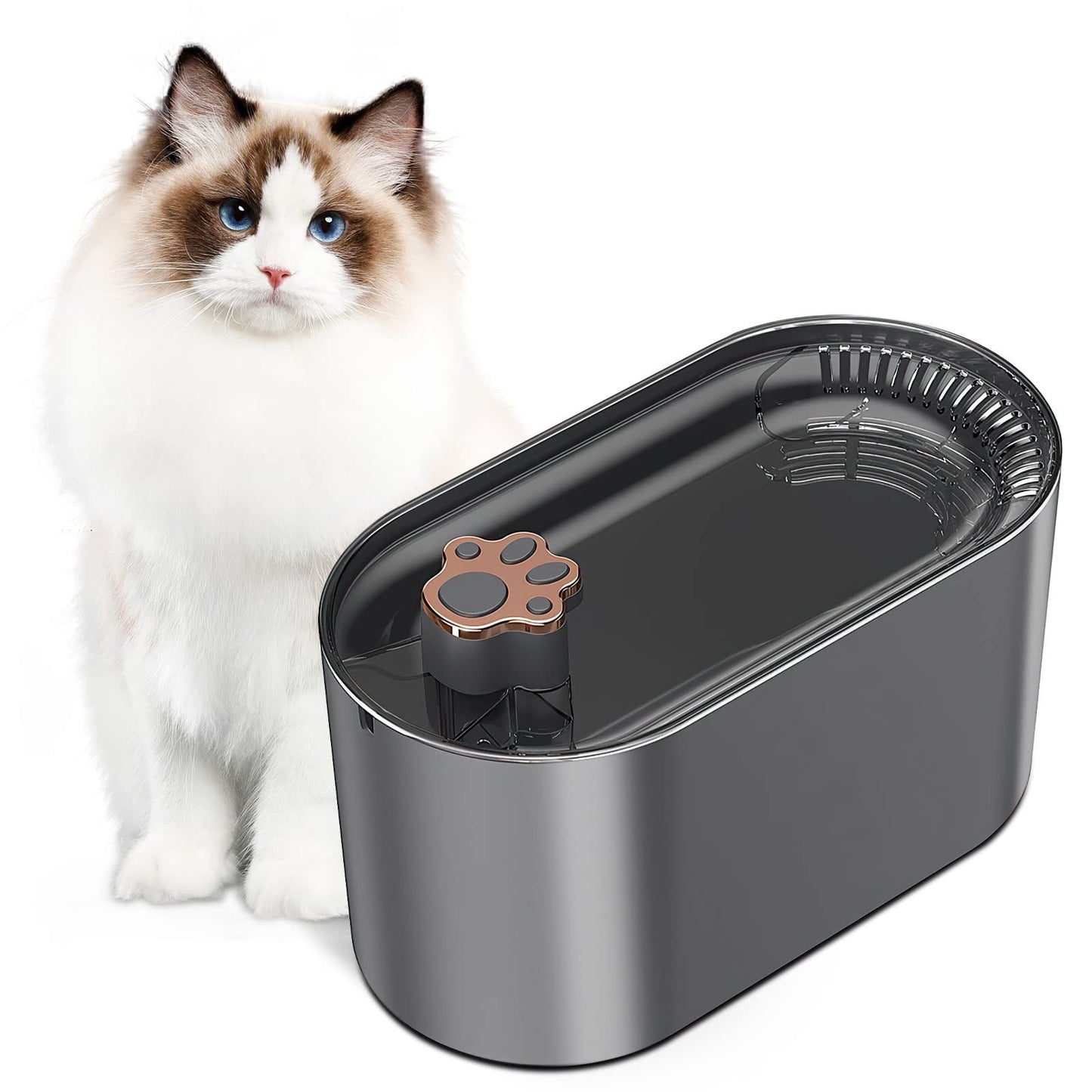 Bebedero automático con filtro para gatos de 3 l, dispensador de agua para mascotas, dispensador de agua ultrasilencioso con LED, productos para mascotas
