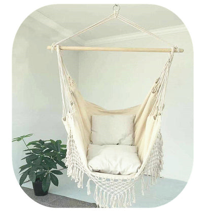 Chaise suspendue à pampilles de style ferme nordique bohème pour salon extérieur