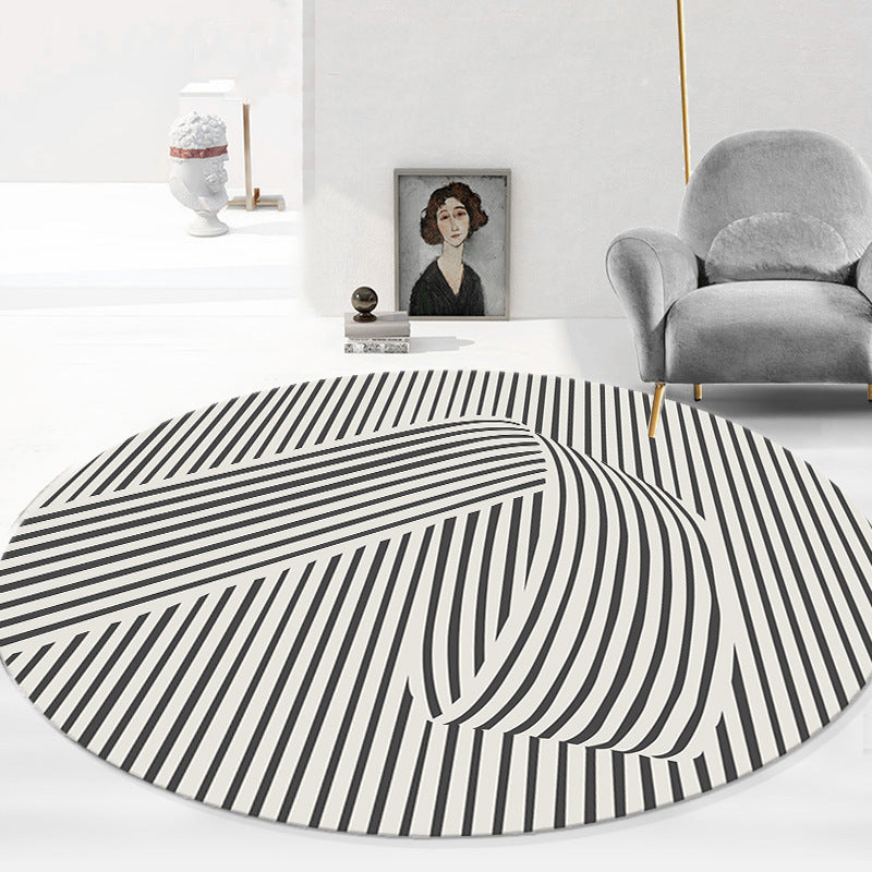 Round Rug Living Room Minimalist Farmhouse Style Coffee Table