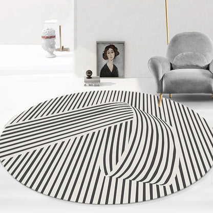 Round Rug Living Room Minimalist Farmhouse Style Coffee Table