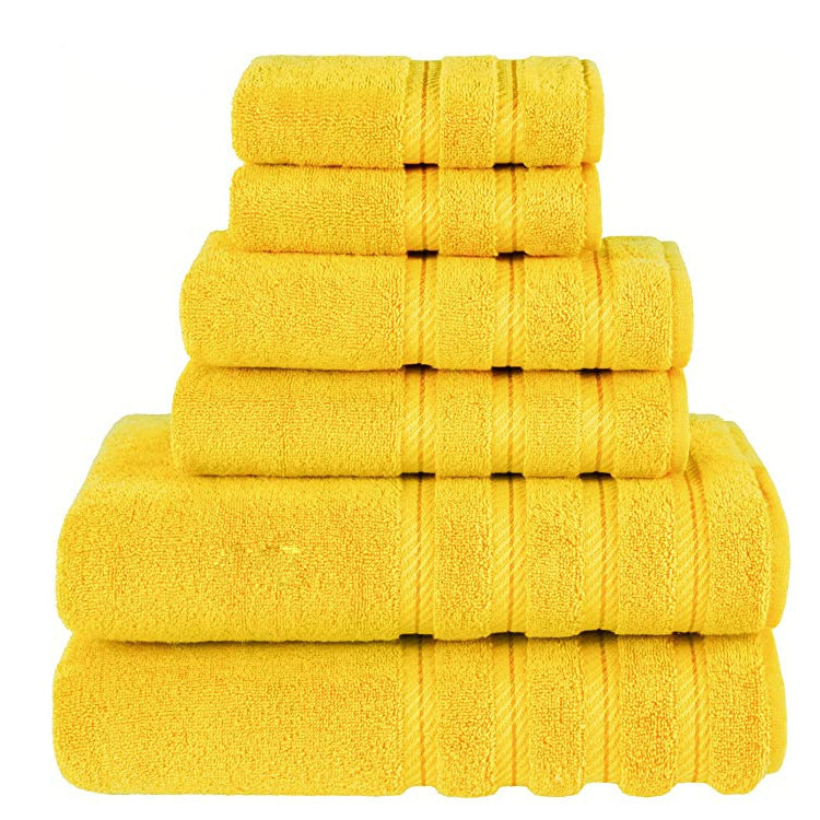 Juego de toallas de baño de algodón de fibra larga absorbente