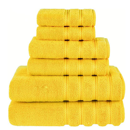 Juego de toallas de baño de algodón de fibra larga absorbente