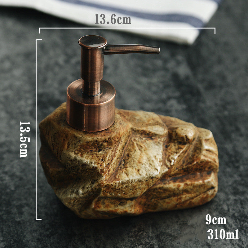 Ceramic Retro Stone Dispenser Soap Dispenser Bathroom