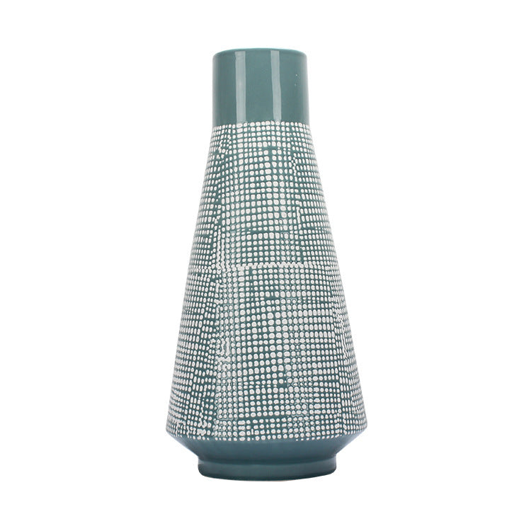Jarrón de cerámica de estilo minimalista, artesanías para decoración del hogar