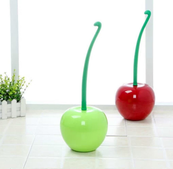 Long Handle Soft Hair Household Toilet Brush Cherry Toilet Brush Daily Necessities Creative Toilet Plastic Brush