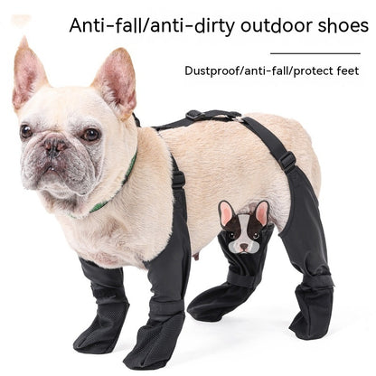 Waterproof Dog Shoes Adjustable Dog Boots Pet Breathbale Shoes For Walking Soft French Dog Shoes Pets Paws Protector Pet Products