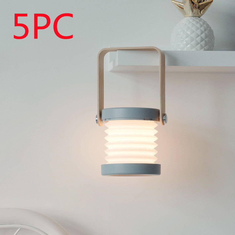 Lámpara LED de noche plegable, táctil, regulable, para lectura, portátil, recargable por USB, para el hogar