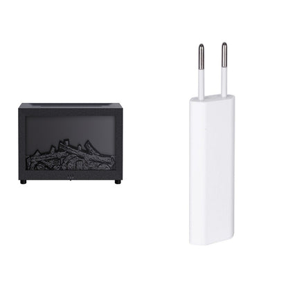 New Flame Essential Oil Diffuser Large Fog Volume Flame Humidifier 3D Flame Fireplace Lightning Machine