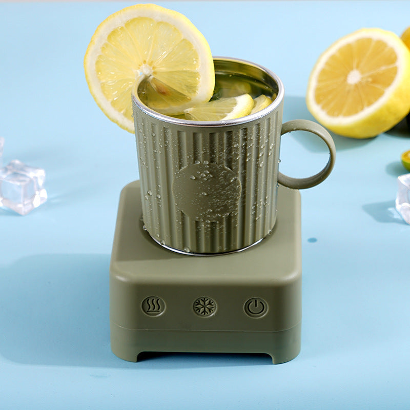 Mini máquina para hacer hielo con refrigeración rápida para bebidas y cerveza, de grado alimenticio, 400 ml, para calentar bebidas frías