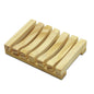 Jabonera de madera natural de nogal, pequeña rejilla de madera para baño