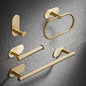 Toallero de barra simple Gancho de baño Colgante dorado para baño