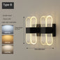 Lámpara de pared estilo art déco minimalista dorada, accesorio de iluminación para dormitorio