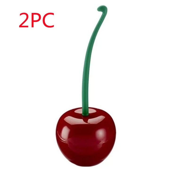 Long Handle Soft Hair Household Toilet Brush Cherry Toilet Brush Daily Necessities Creative Toilet Plastic Brush